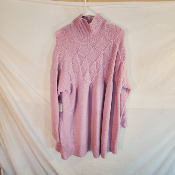 Free People Sweater Dress Women's Small Orchid Jaci Mock Wool Blend New Tags - Picture 3 of 6